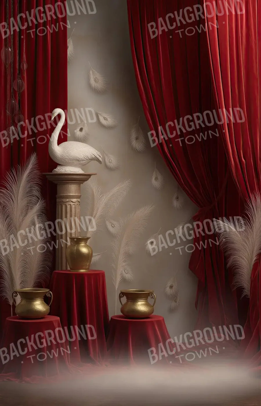 Red Curtian Gallery 9’x14’ UltraCloth (108 x 168 inch) Backdrop