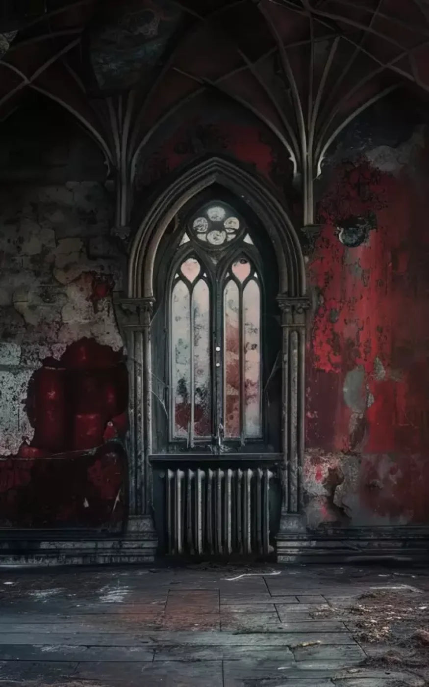 Red Room Abandoned 10’X16’ Ultracloth (120 X 192 Inch) Backdrop