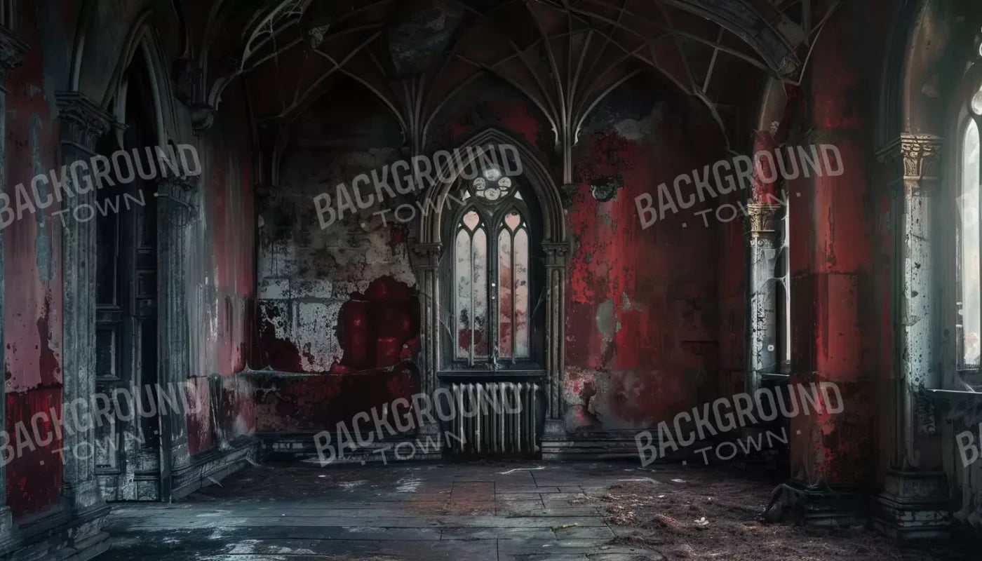 Red Room Abandoned 14’X8’ Ultracloth (168 X 96 Inch) Backdrop