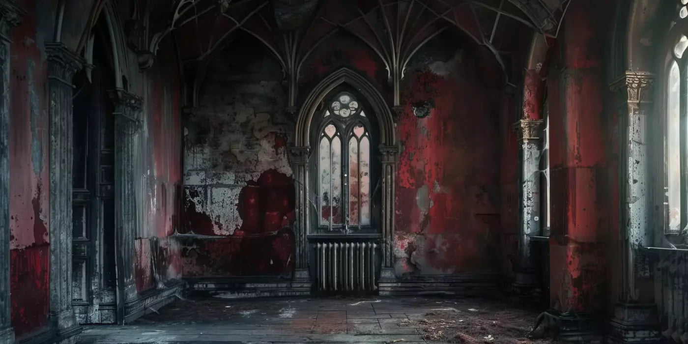 Red Room Abandoned 16’X8’ Ultracloth (192 X 96 Inch) Backdrop