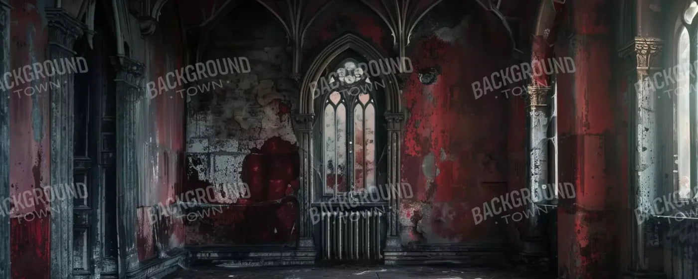 Red Room Abandoned 20’X8’ Ultracloth (240 X 96 Inch) Backdrop