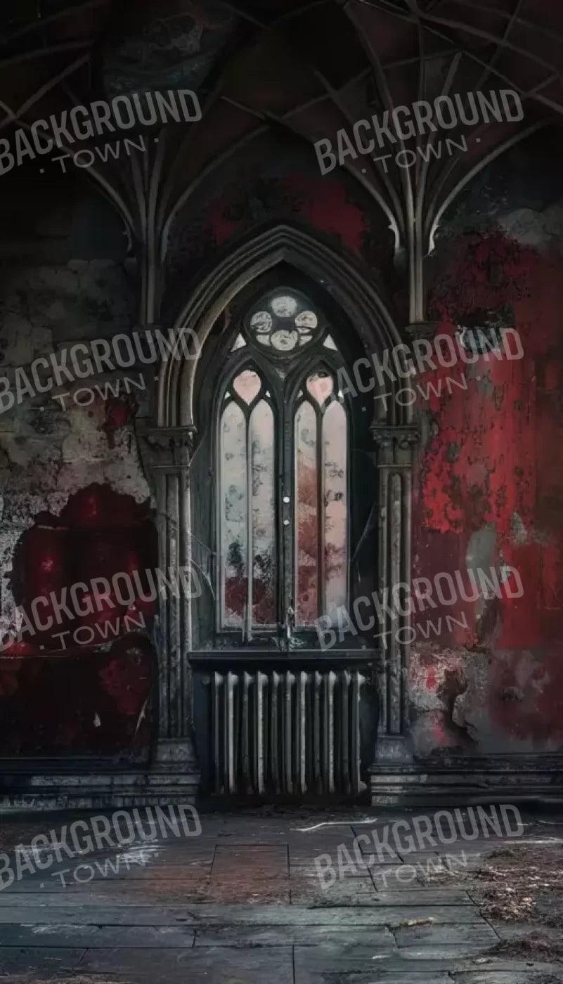 Red Room Abandoned 8’X14’ Ultracloth (96 X 168 Inch) Backdrop