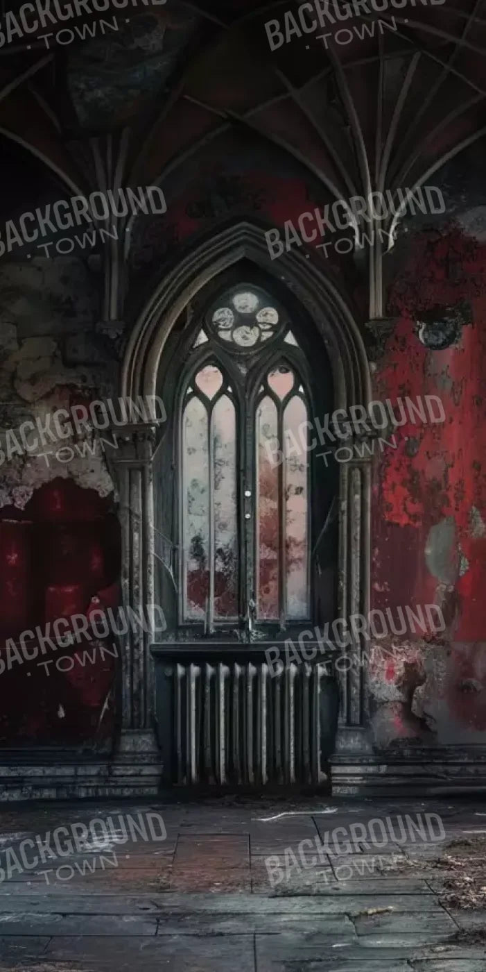 Red Room Abandoned 8’X16’ Ultracloth (96 X 192 Inch) Backdrop