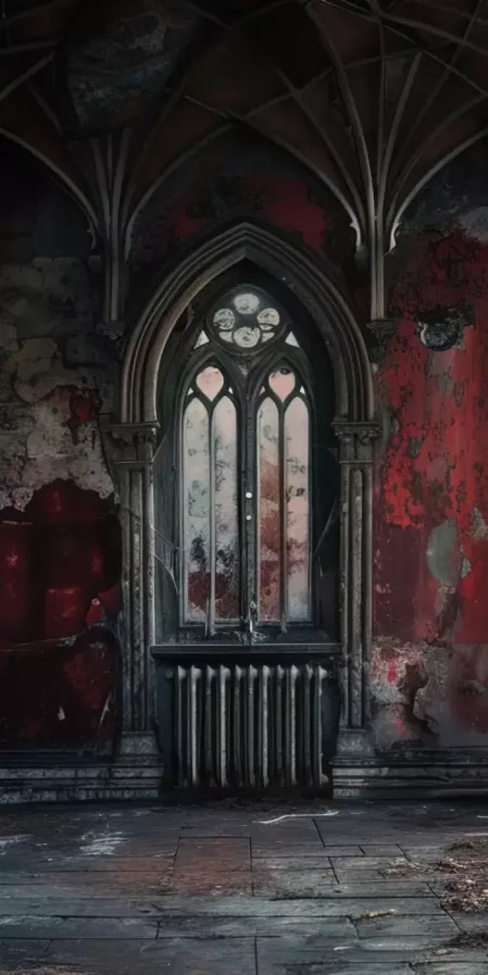 Red Room Abandoned 8’X16’ Ultracloth (96 X 192 Inch) Backdrop
