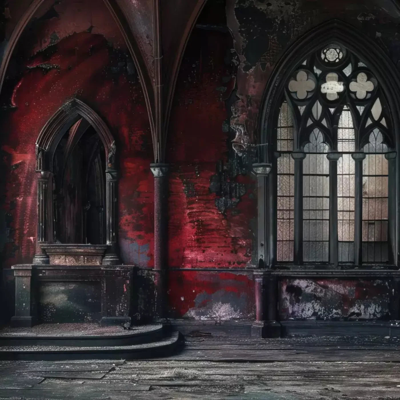 Red Room Altar 8’X8’ Fleece (96 X Inch) Backdrop