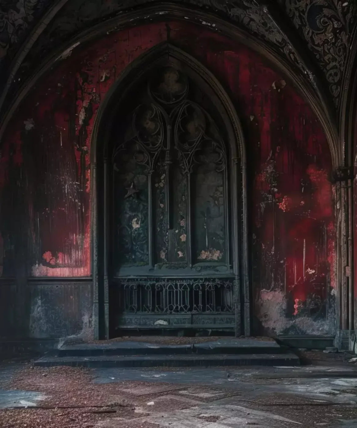 Red Room Arch 10’X12’ Ultracloth (120 X 144 Inch) Backdrop