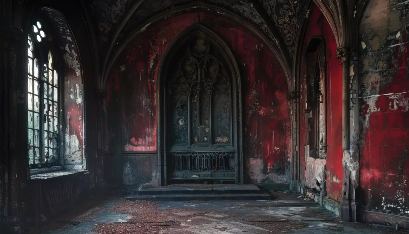 Red Room Arch 14’X8’ Ultracloth (168 X 96 Inch) Backdrop