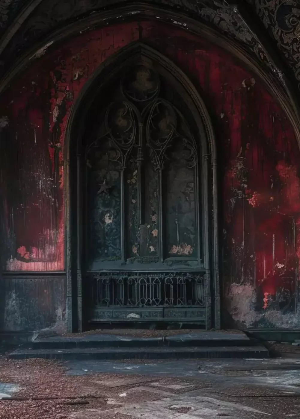 Red Room Arch 5’X7’ Ultracloth (60 X 84 Inch) Backdrop