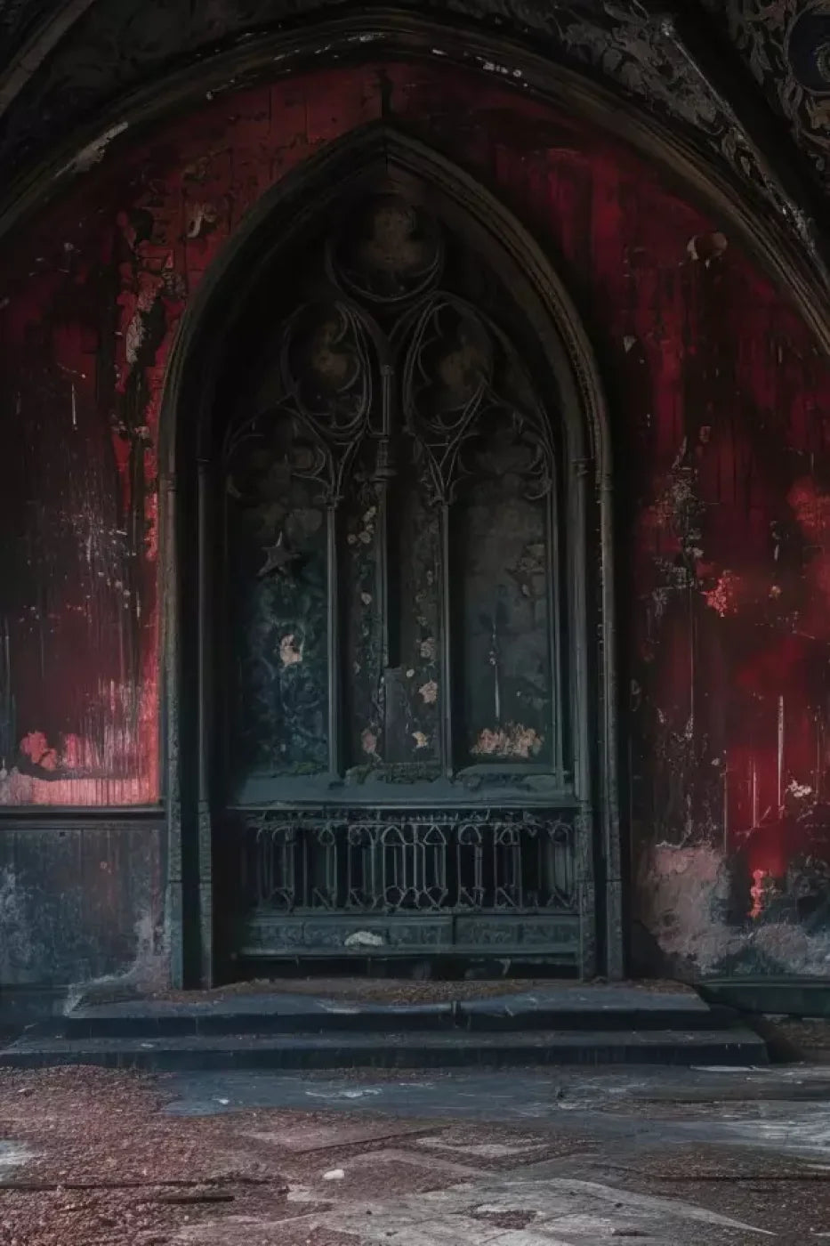 Red Room Arch 8’X12’ Ultracloth (96 X 144 Inch) Backdrop