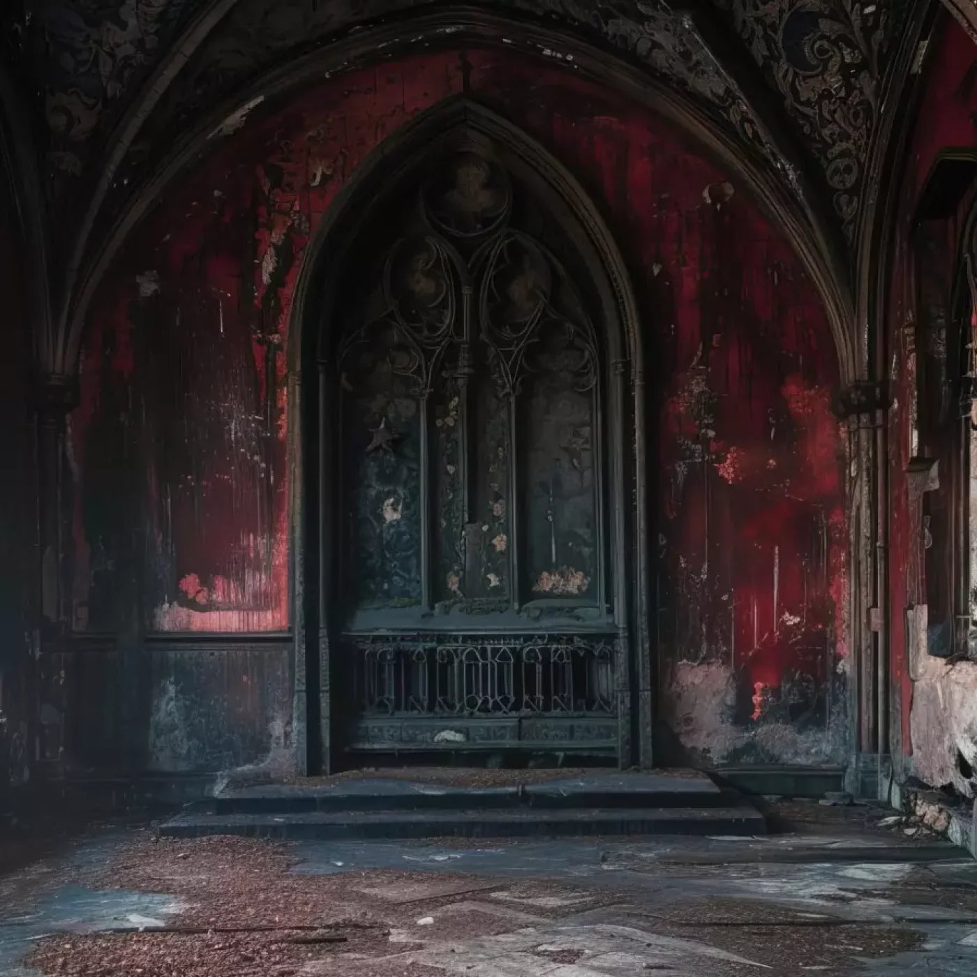 Red Room Arch 8’X8’ Fleece (96 X Inch) Backdrop