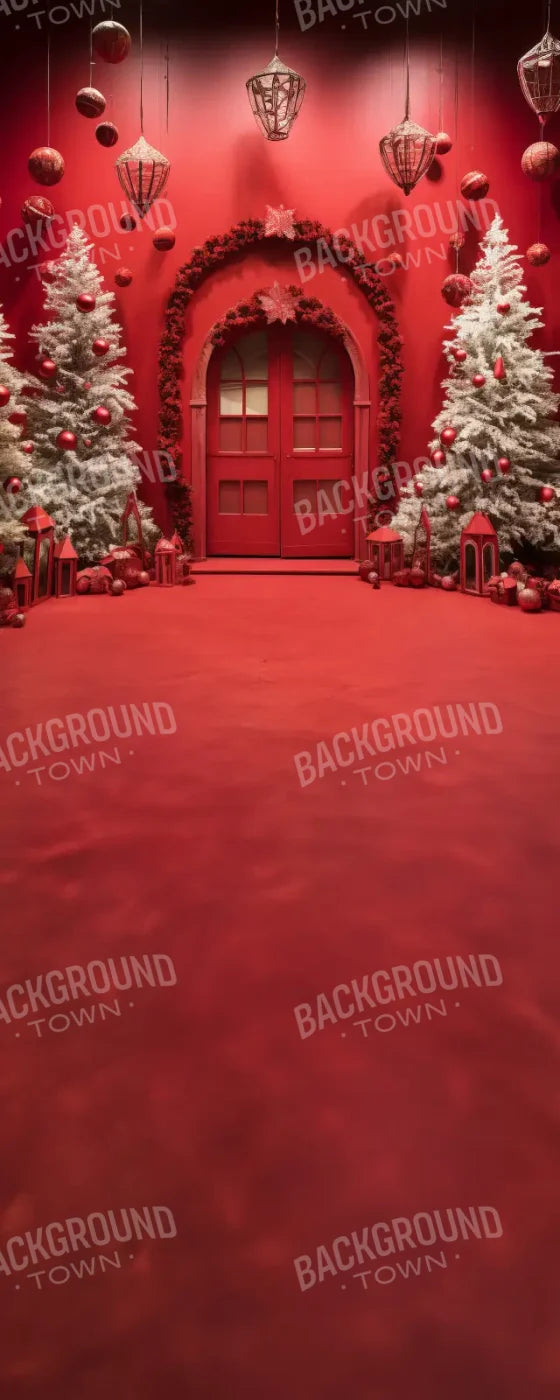 Red Room Christmas Sweep 8’x20’ UltraCloth (96 x 240 inch) Backdrop