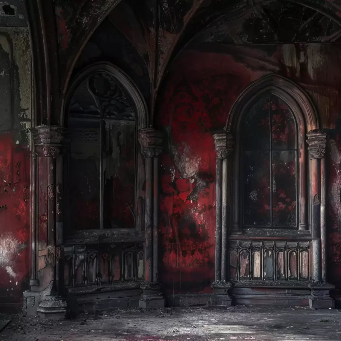 Red Room Decay 10’X10’ Ultracloth (120 X Inch) Backdrop