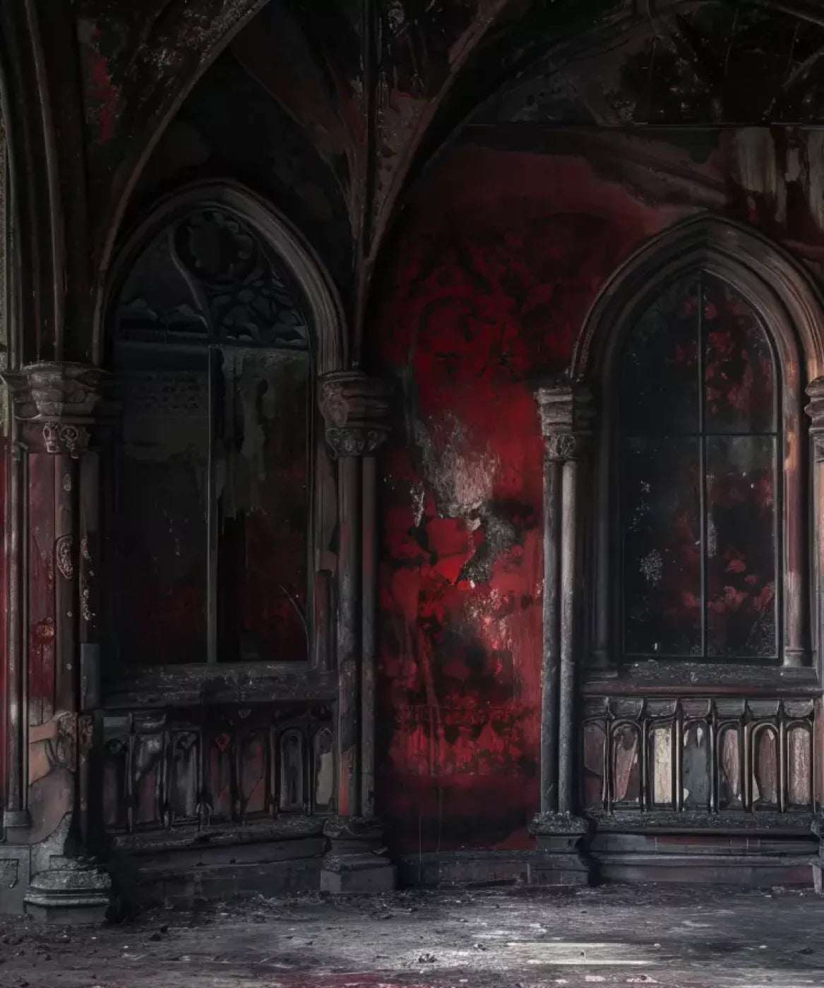 Red Room Decay 10’X12’ Ultracloth (120 X 144 Inch) Backdrop