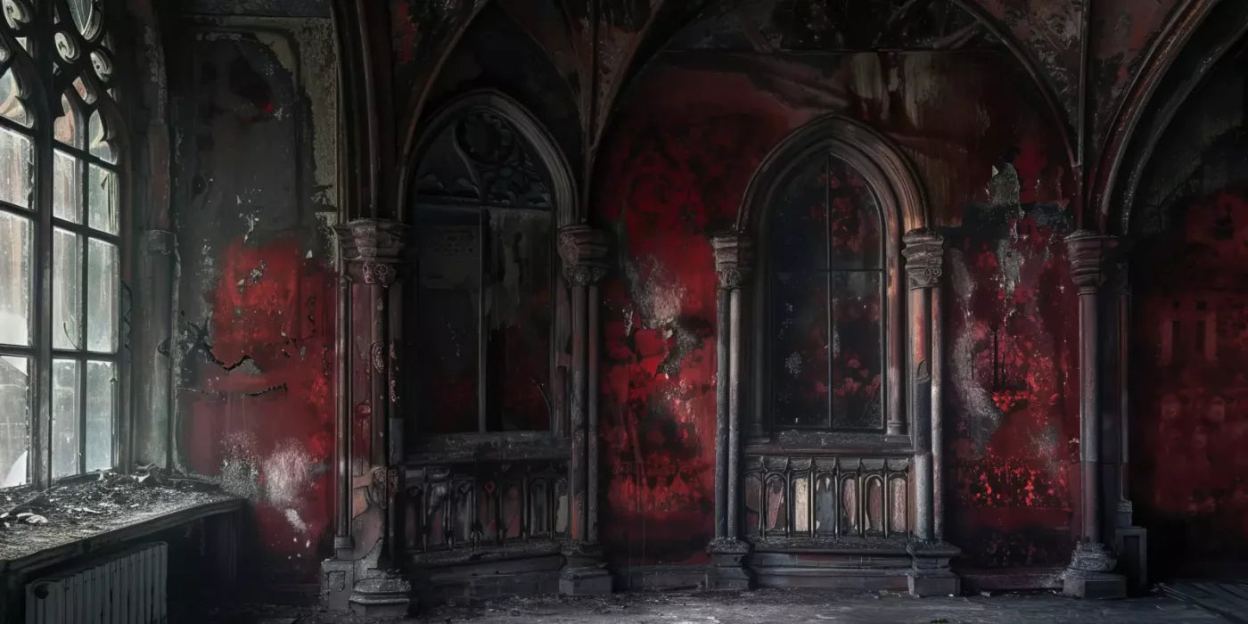 Red Room Decay 16’X8’ Ultracloth (192 X 96 Inch) Backdrop