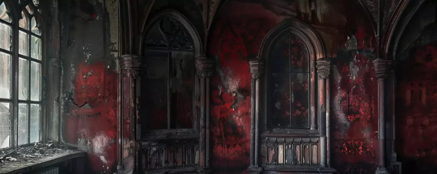 Red Room Decay 20’X8’ Ultracloth (240 X 96 Inch) Backdrop