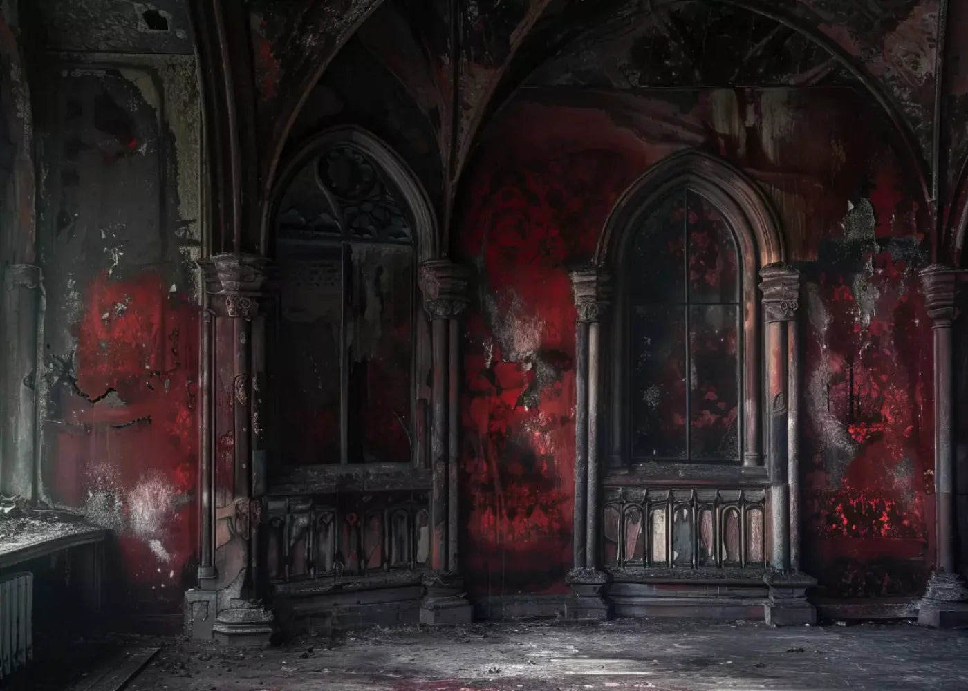 Red Room Decay 7’X5’ Ultracloth (84 X 60 Inch) Backdrop