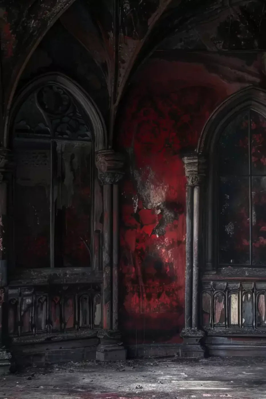 Red Room Decay 8’X12’ Ultracloth (96 X 144 Inch) Backdrop
