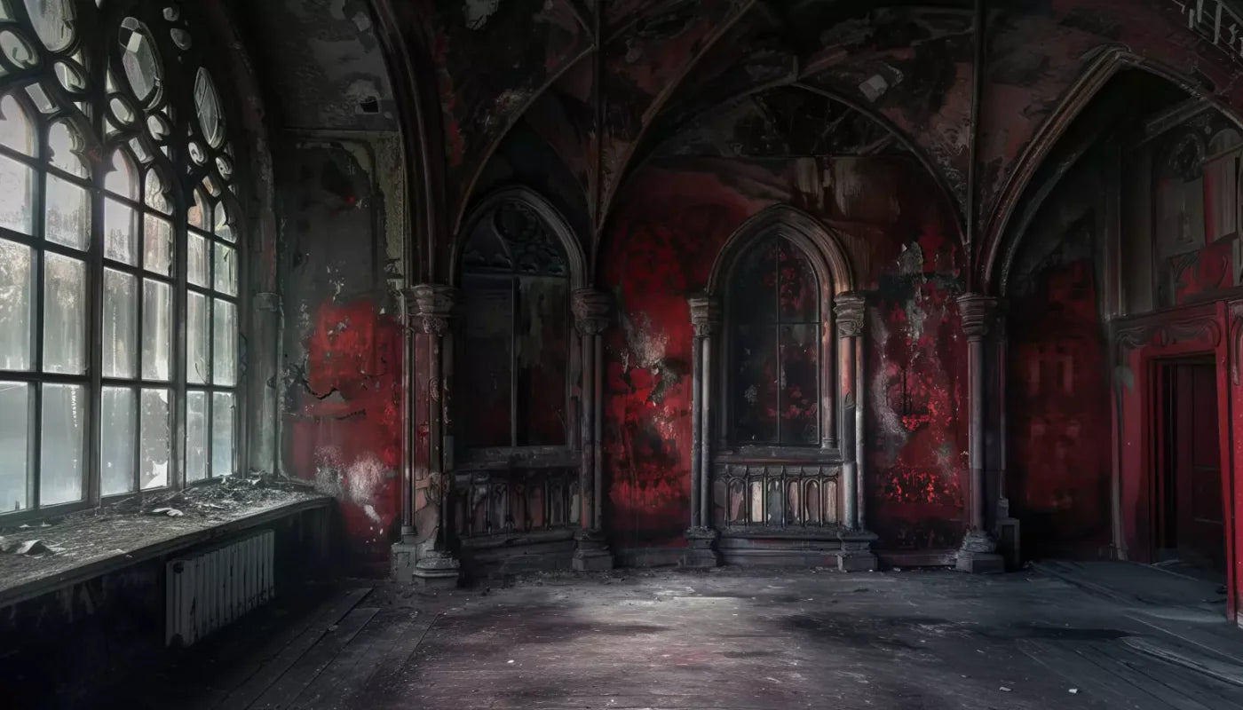 Red Room Decay Full 14’X8’ Ultracloth (168 X 96 Inch) Backdrop