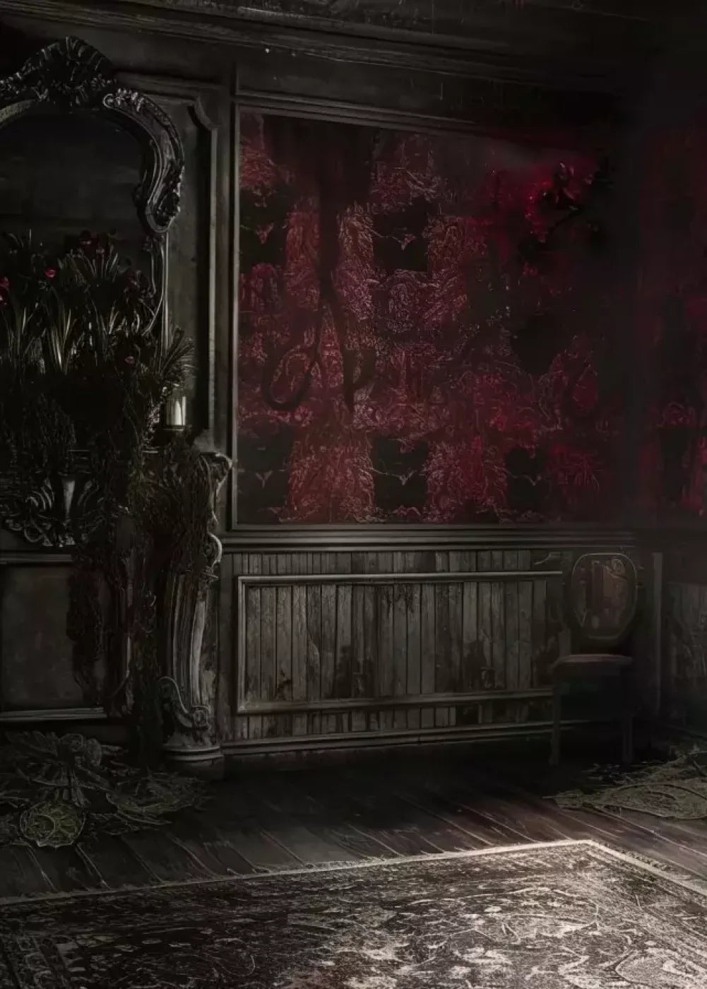Red Room Weathered 5’X7’ Ultracloth (60 X 84 Inch) Backdrop