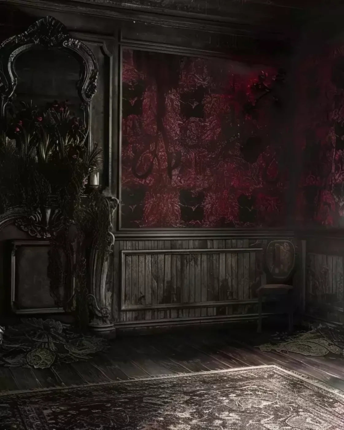 Red Room Weathered 8’X10’ Fleece (96 X 120 Inch) Backdrop