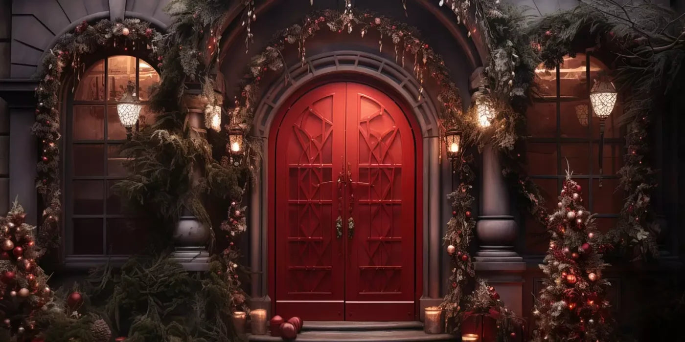 Red Velvet Christmas 16’X8’ Ultracloth (192 X 96 Inch) Backdrop
