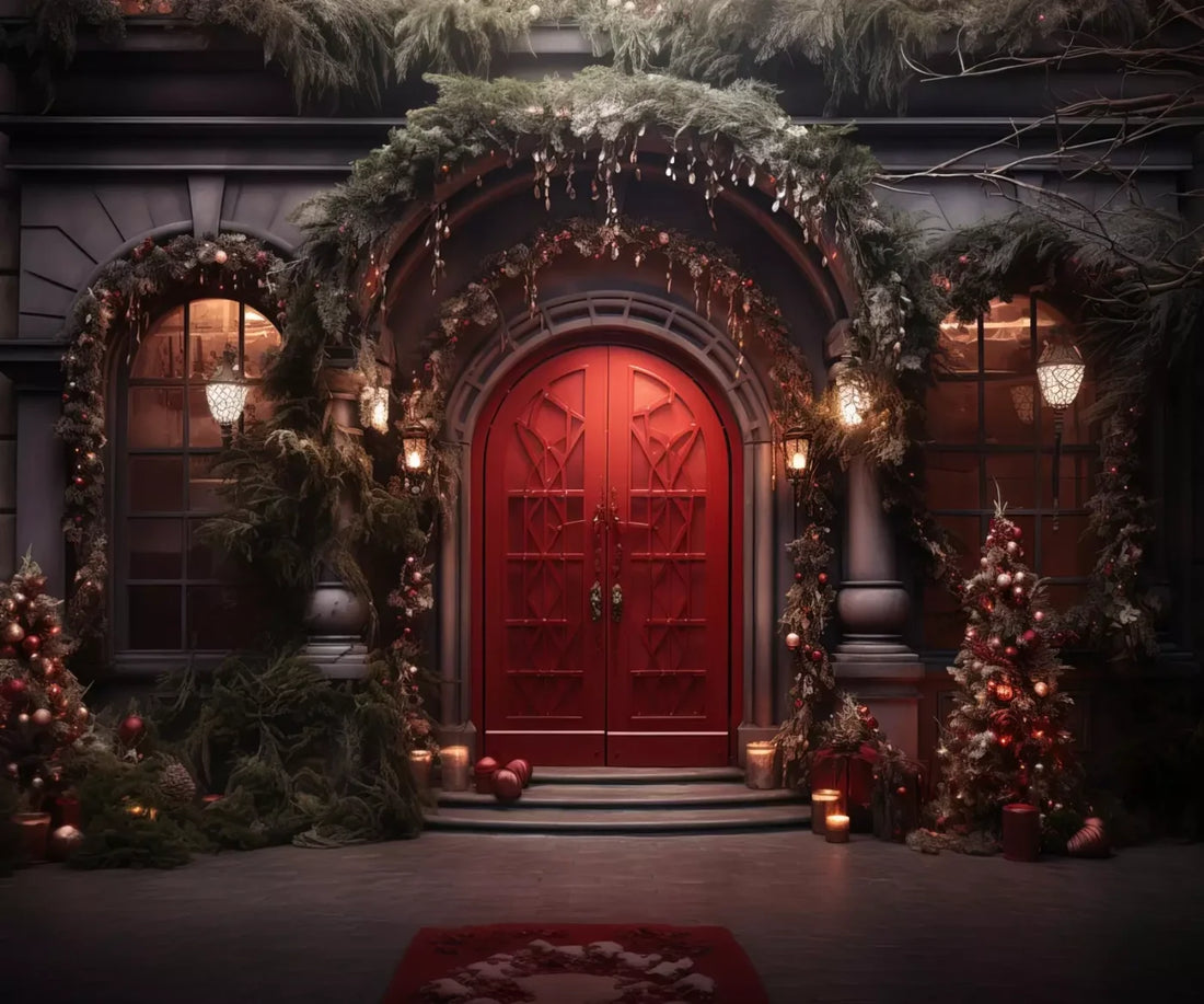 Red Velvet Christmas 5’X4’2 Fleece (60 X 50 Inch) Backdrop