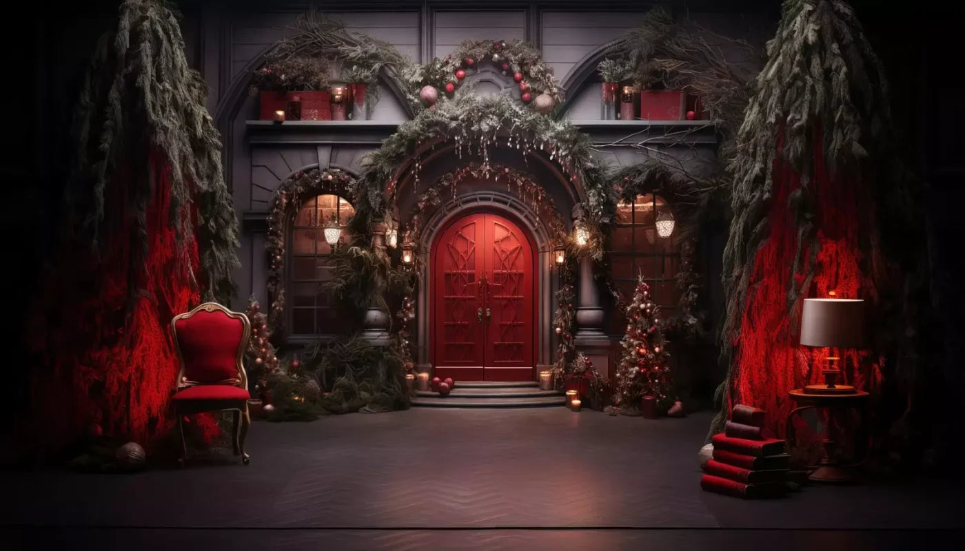 Red Velvet Christmas Ii 14’X8’ Ultracloth (168 X 96 Inch) Backdrop