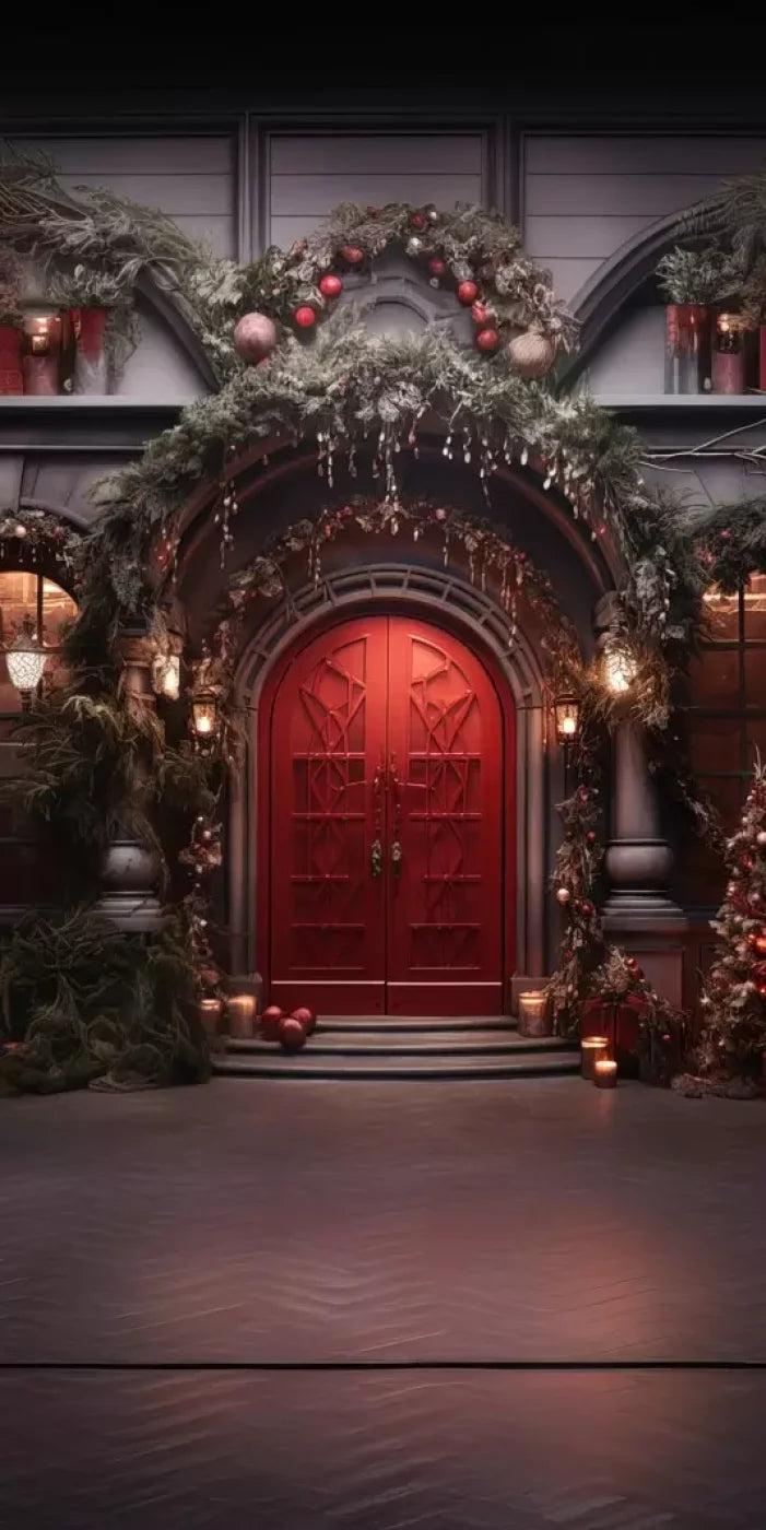 Red Velvet Christmas Ii 8’X16’ Ultracloth (96 X 192 Inch) Backdrop