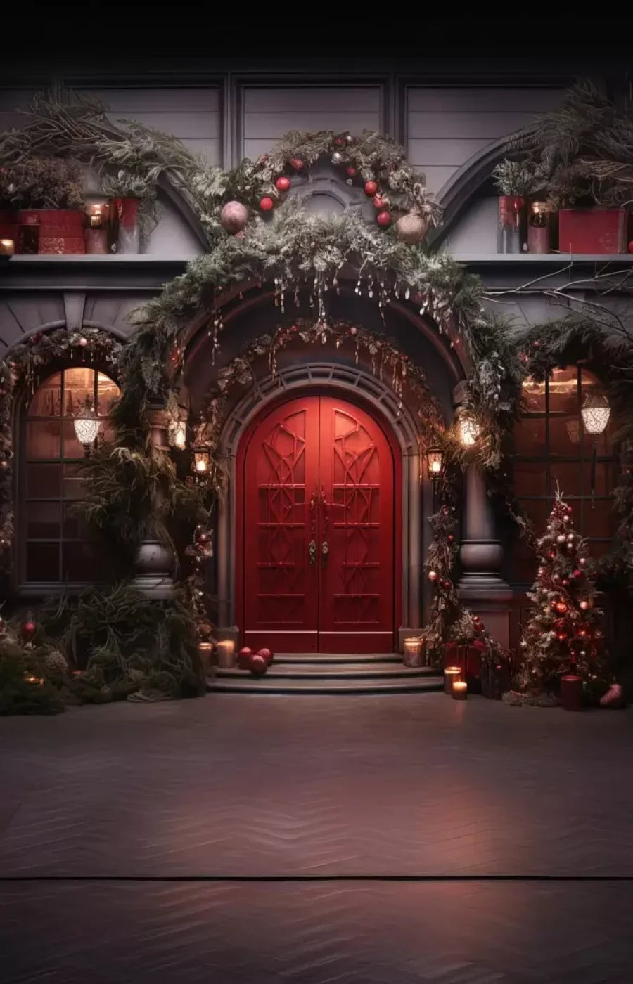 Red Velvet Christmas Ii 9’X14’ Ultracloth (108 X 168 Inch) Backdrop