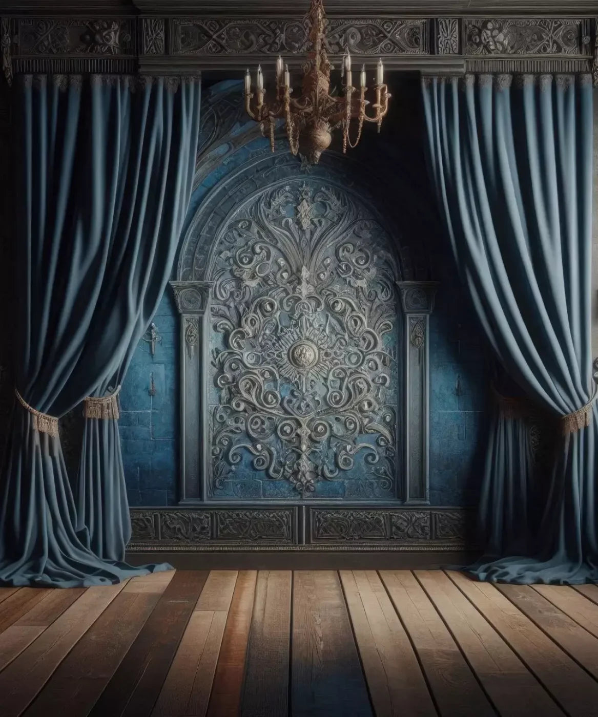 Regal Blue Bedroom 10’X12’ Ultracloth (120 X 144 Inch) Backdrop