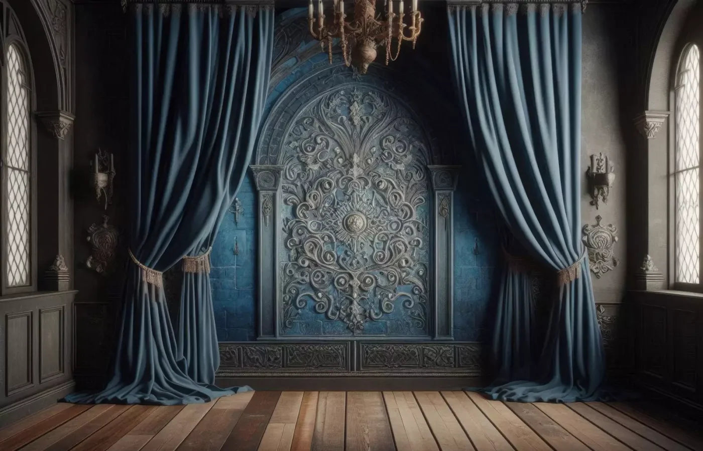Regal Blue Bedroom 14’X9’ Ultracloth (168 X 108 Inch) Backdrop