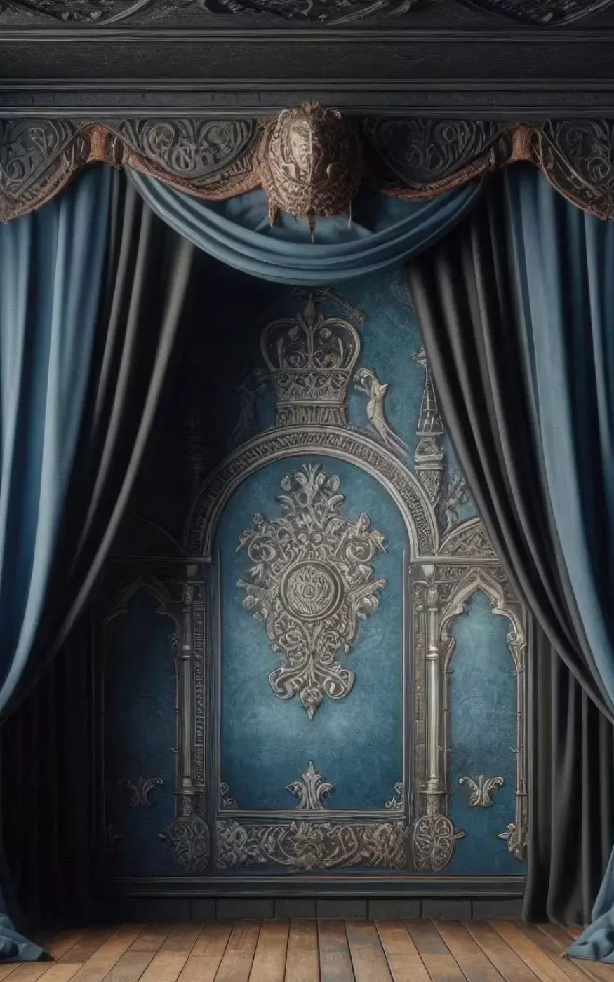 Regal Blue Bedroom 2 10’X16’ Ultracloth (120 X 192 Inch) Backdrop