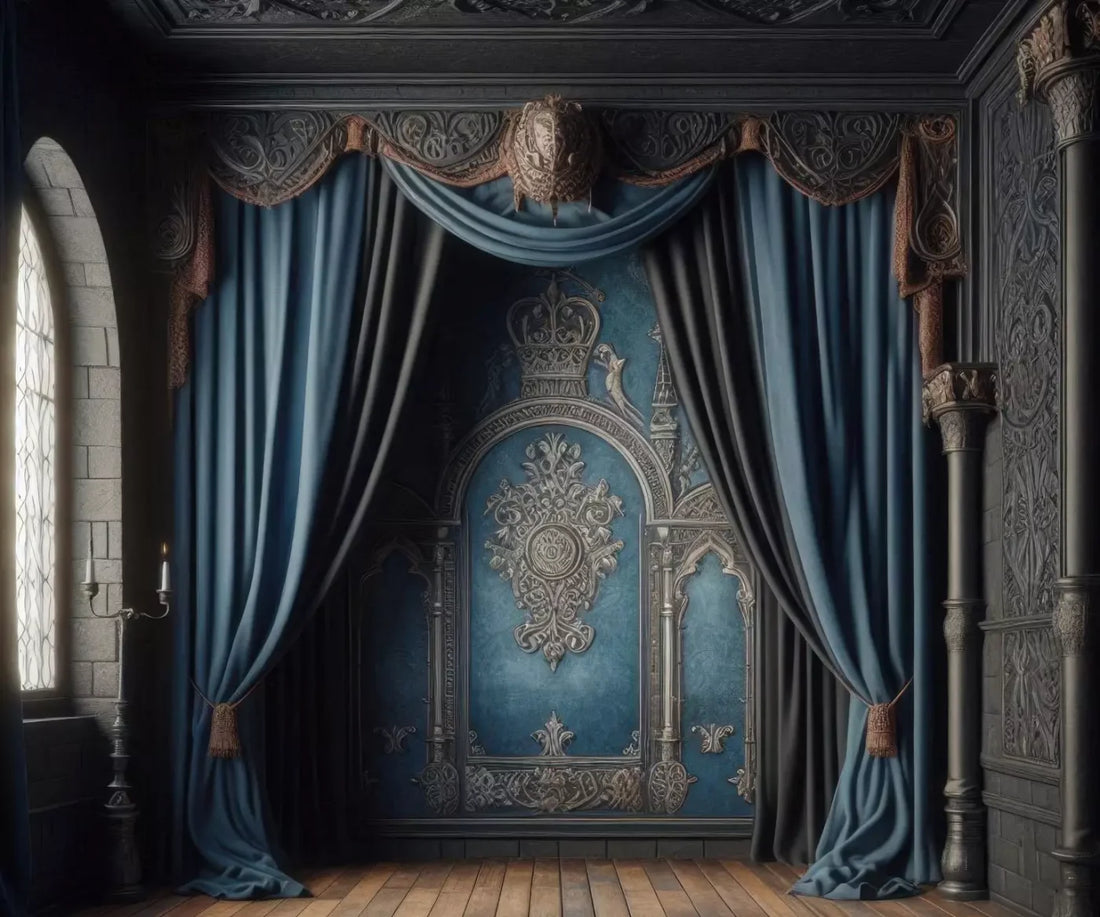 Regal Blue Bedroom 2 5’X4’2 Fleece (60 X 50 Inch) Backdrop
