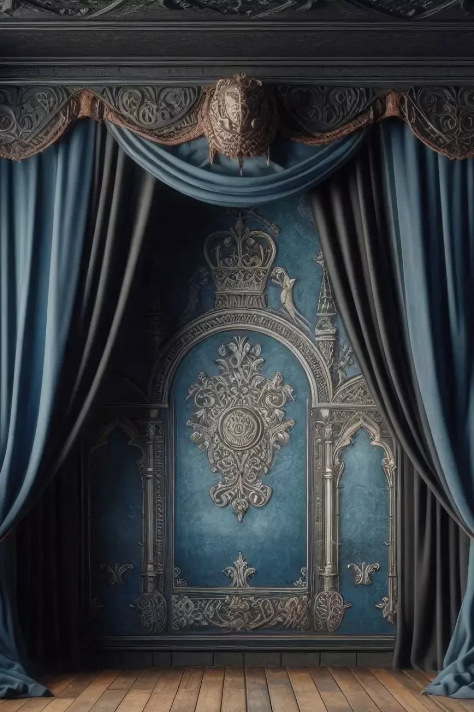 Regal Blue Bedroom 2 8’X12’ Ultracloth (96 X 144 Inch) Backdrop