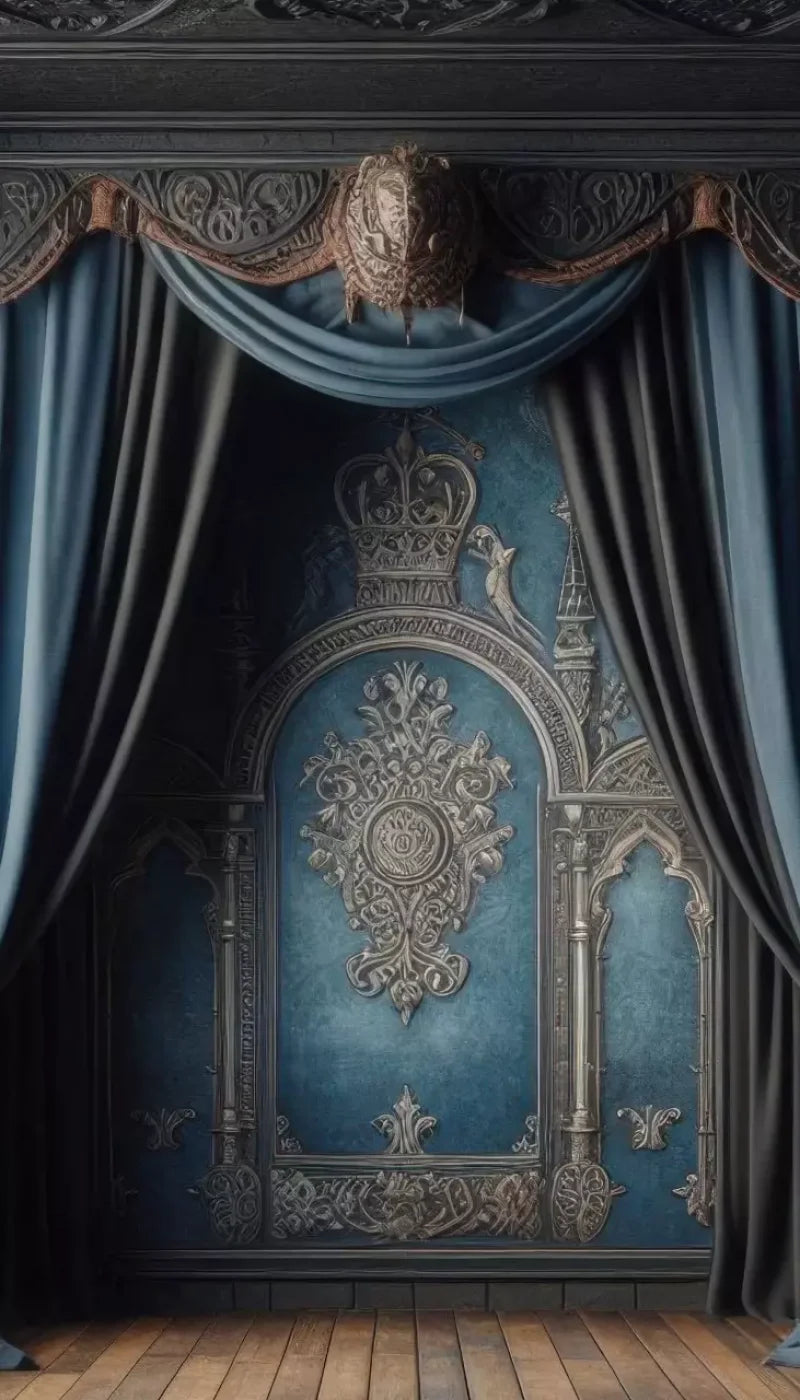 Regal Blue Bedroom 2 8’X14’ Ultracloth (96 X 168 Inch) Backdrop