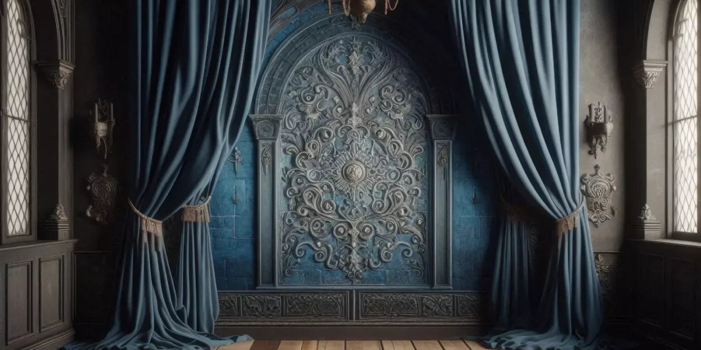 Regal Blue Bedroom 20’X10’ Ultracloth (240 X 120 Inch) Backdrop