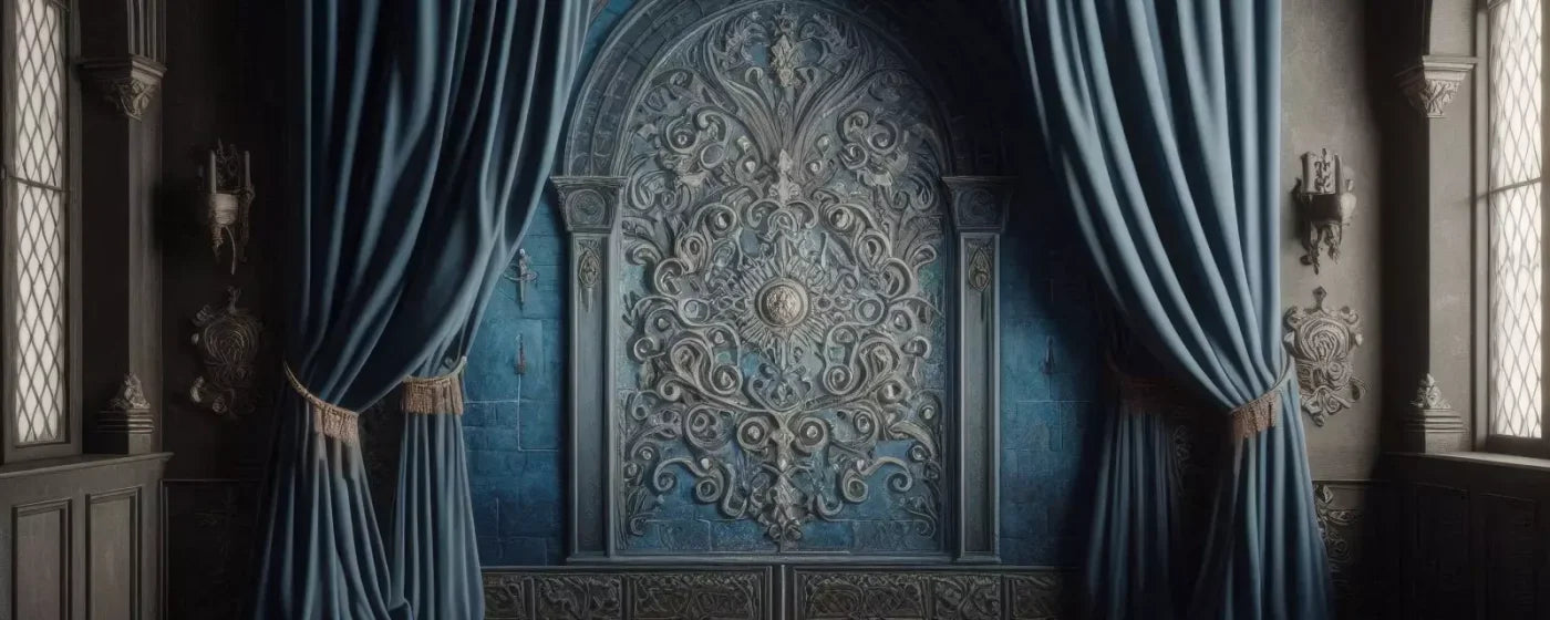 Regal Blue Bedroom 20’X8’ Ultracloth (240 X 96 Inch) Backdrop
