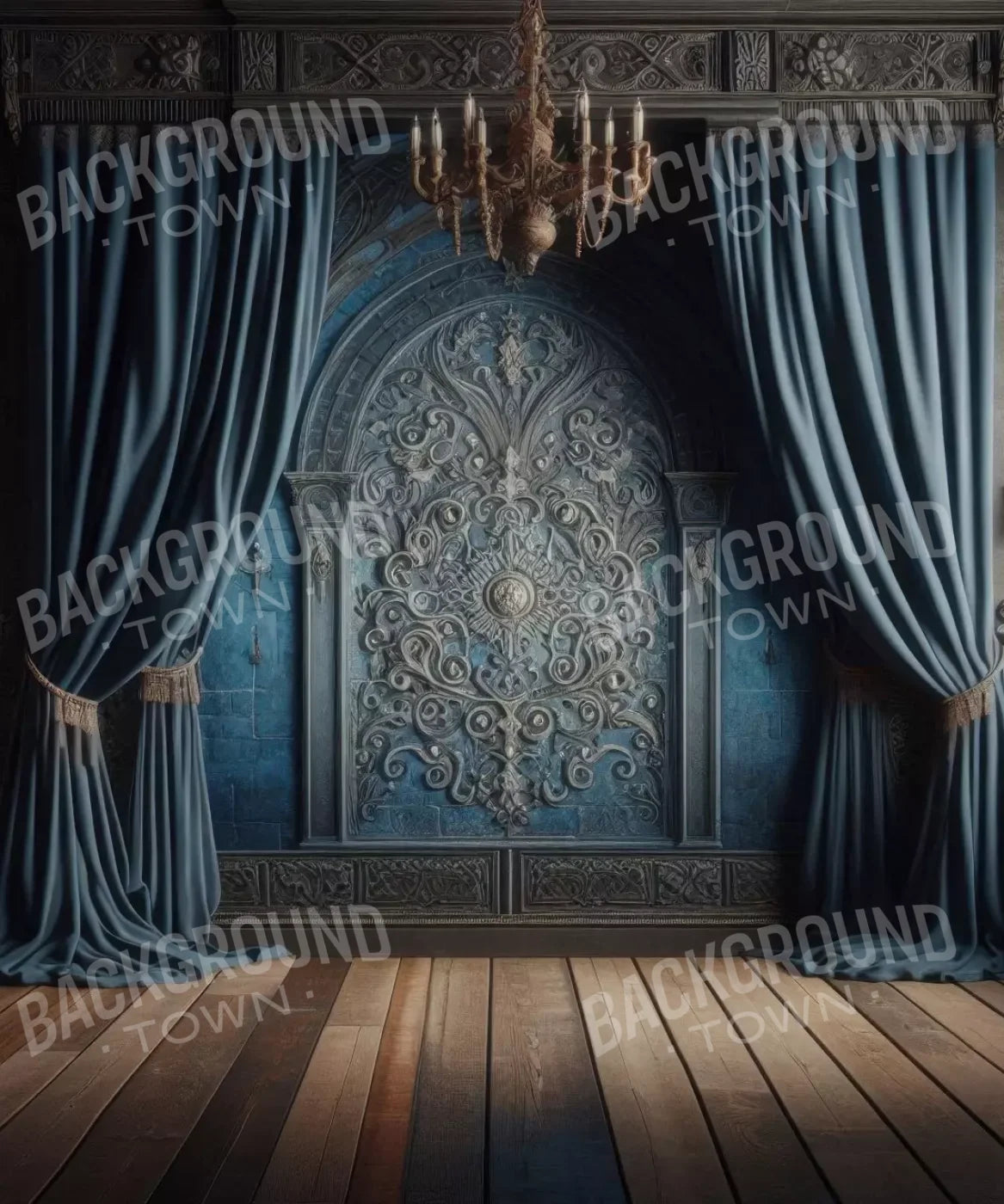 Blue Brown Backdrop for Photography