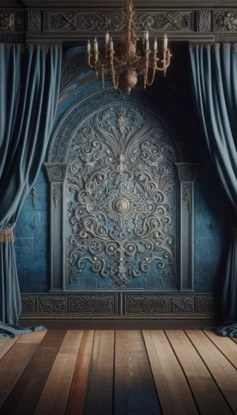 Regal Blue Bedroom 8’X14’ Ultracloth (96 X 168 Inch) Backdrop