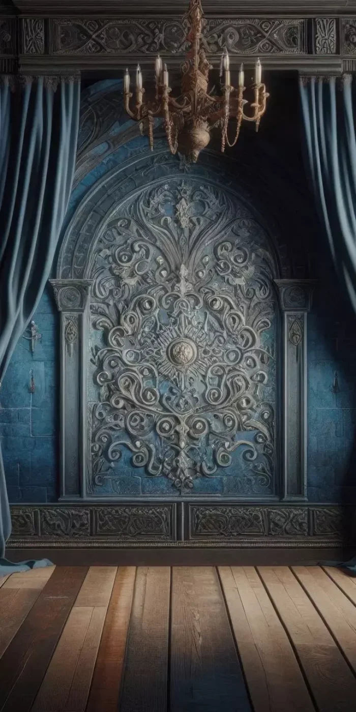 Regal Blue Bedroom 8’X16’ Ultracloth (96 X 192 Inch) Backdrop