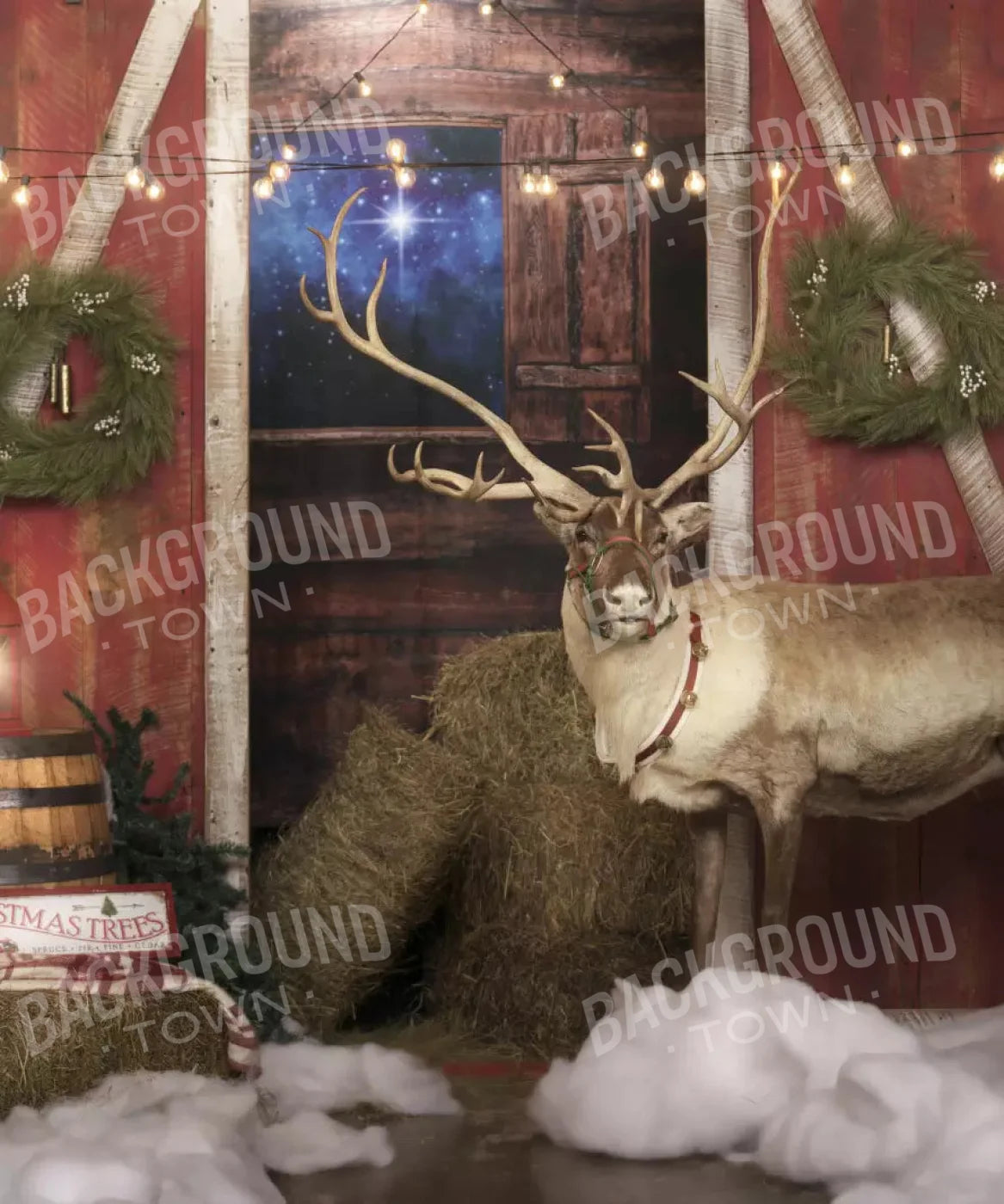 Red Christmas Backdrop for Photography