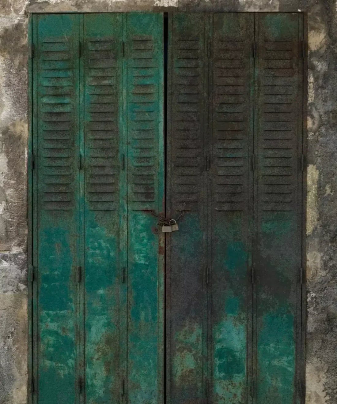 Green Steel and Metal Backdrop for Photography