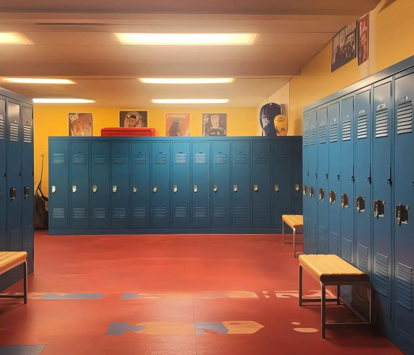 Sports Locker Room 12X10 Ultracloth ( 144 X 120 Inch ) Backdrop