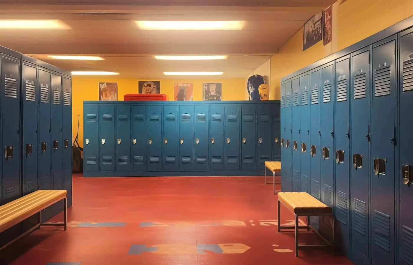 Sports Locker Room 12X8 Ultracloth ( 144 X 96 Inch ) Backdrop