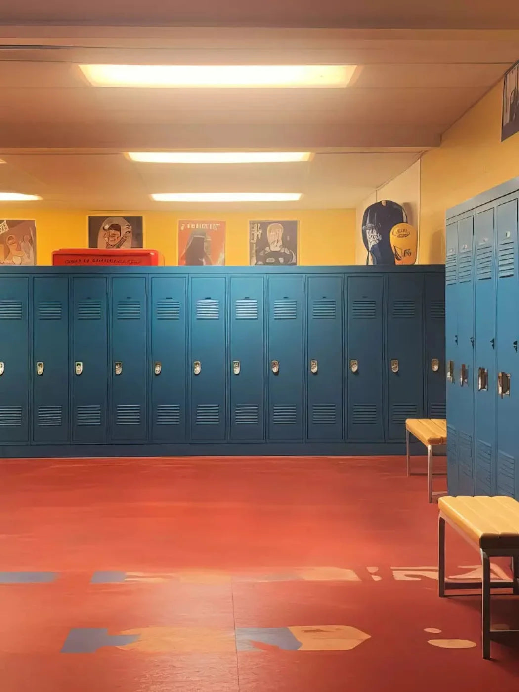 Sports Locker Room 5X7 Ultracloth ( 60 X 84 Inch ) Backdrop