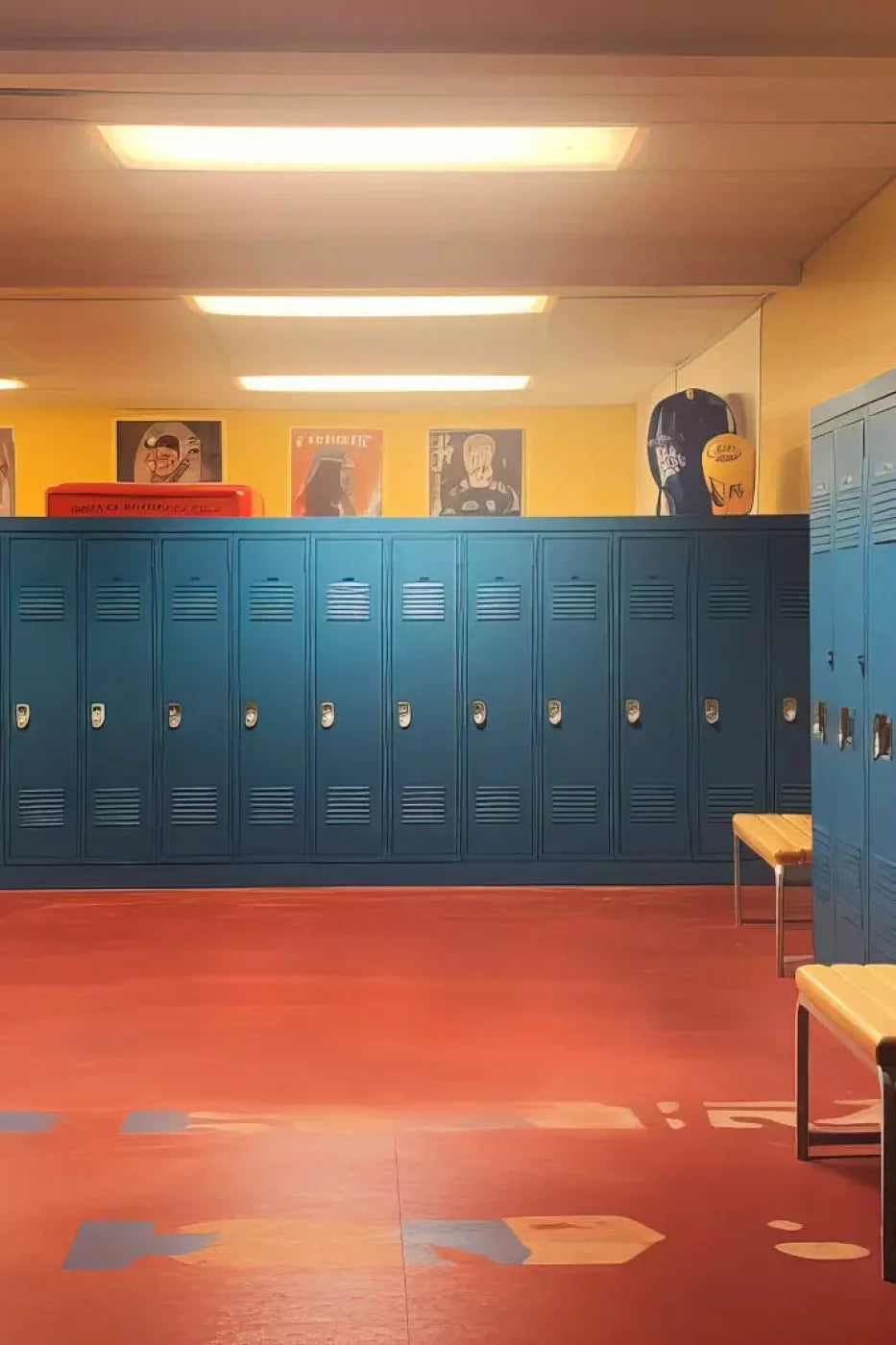 Sports Locker Room 5X8 Ultracloth ( 60 X 96 Inch ) Backdrop