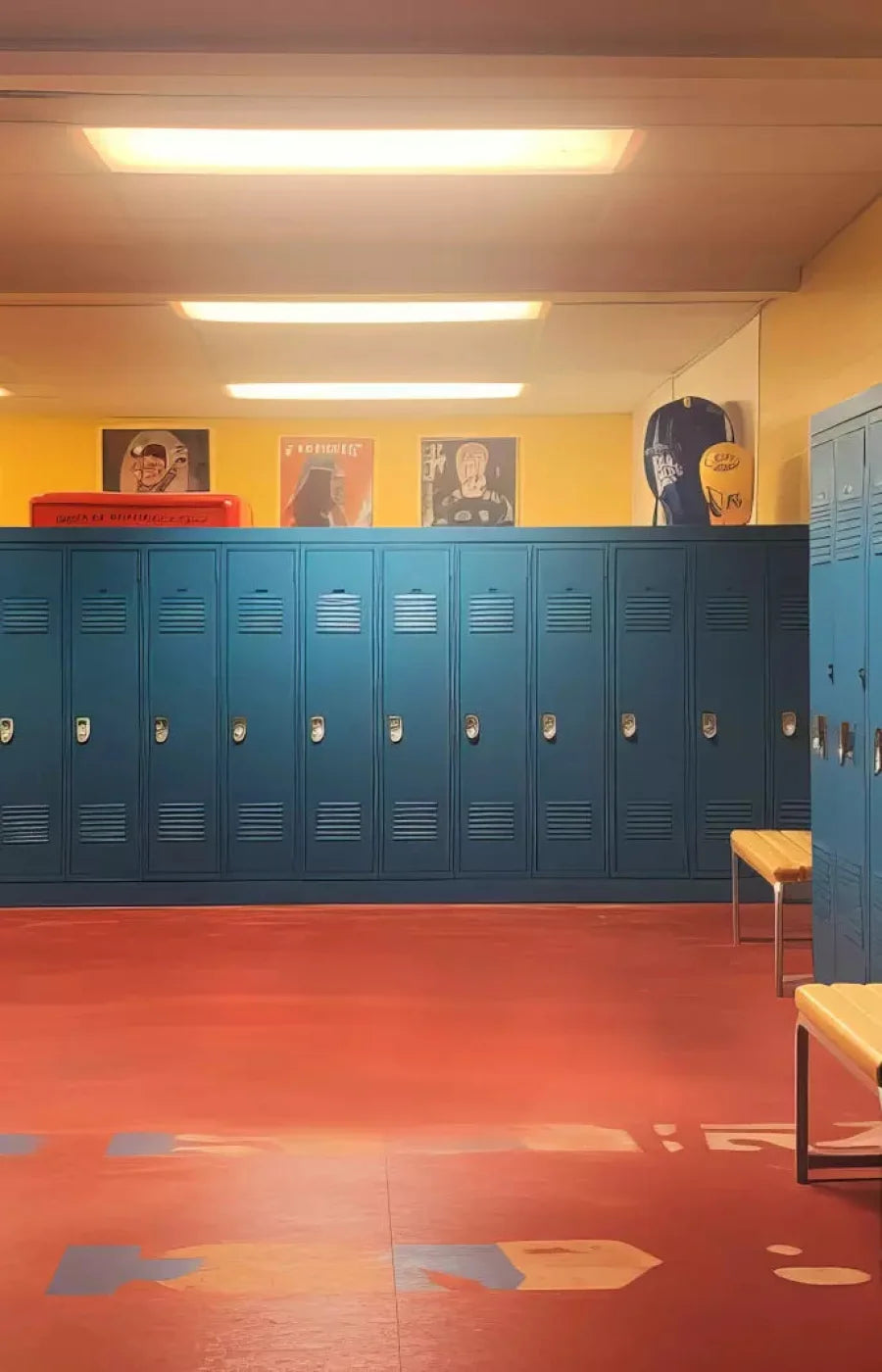 Sports Locker Room 8X12 Ultracloth ( 96 X 144 Inch ) Backdrop