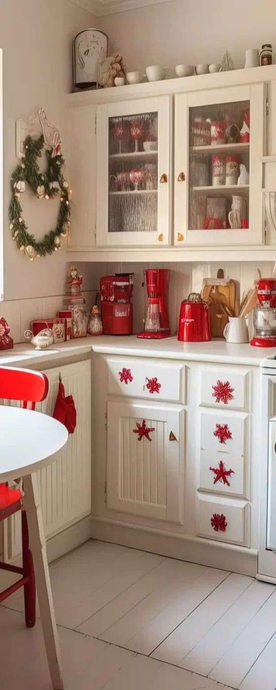 Minimal Christmas Kitchen 8’X20’ Ultracloth (96 X 240 Inch) Backdrop