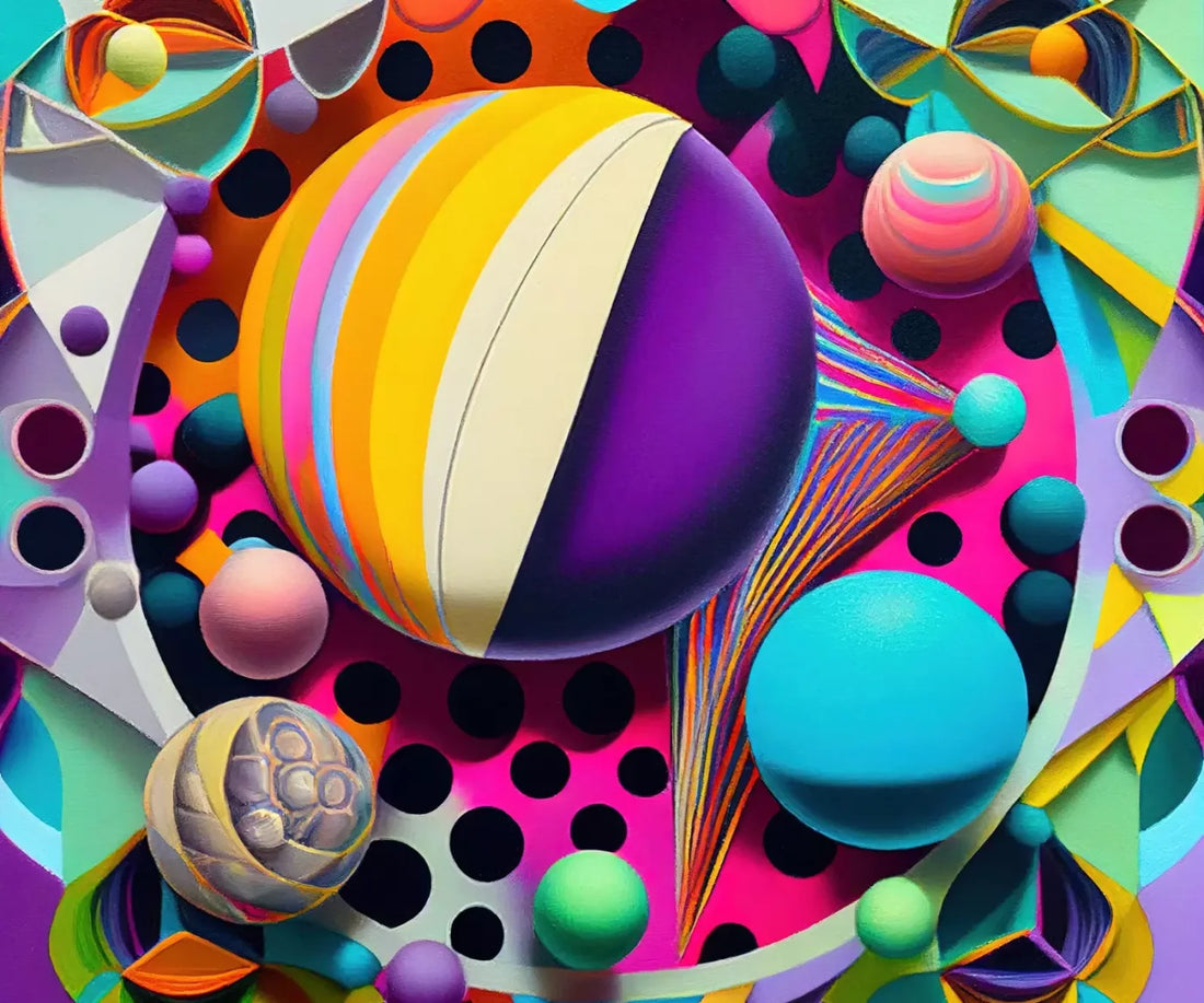 Retro Shapes 5X42 Fleece ( 60 X 50 Inch ) Backdrop