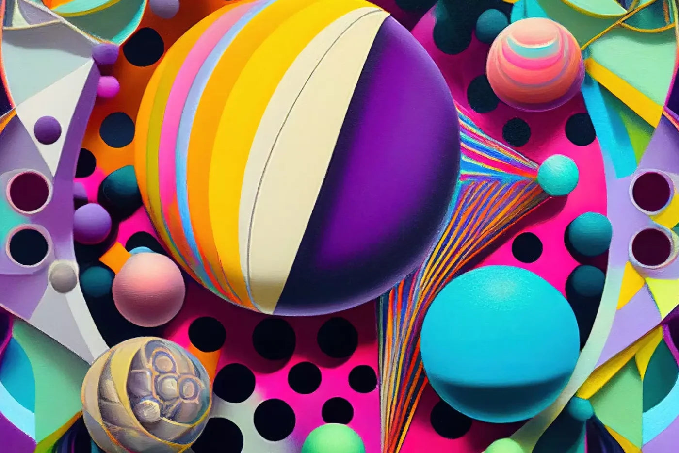 Retro Shapes 8X5 Ultracloth ( 96 X 60 Inch ) Backdrop